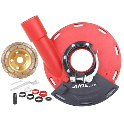 Absaughaube Winkelschleifer 115mm 125mm Staubschutz Dirhamt Schlauchadapter - Bild 1 von 2