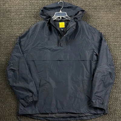 Prince & and Fox Men’s Pullover Anorak Jacket Navy Blue XL Hooded Rain ¼ Zip - Image 1 of 4