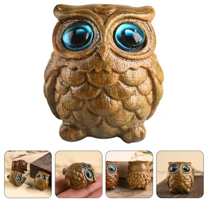 Owl Sculpture Ornaments Office Bird Figurines Home Decor Standing - Picture 1 of 12