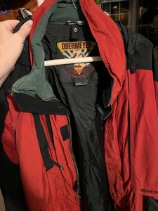 Obermeyer Ski-Wear Altaffer Mens XXL Hooded Dark Red Color Jacket Ski - Picture 1 of 12