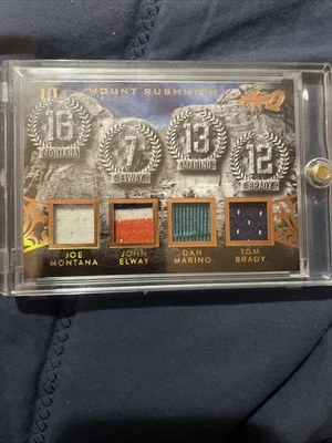2017 Leaf Q Mount Rushmore Copper Spectrum /9 Montana Marino Elway Brady (MEM) - Image 1 of 4
