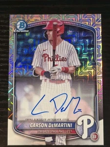 Carson DeMartini Chrome Mojo ON CARD AUTO 2025 Bowman Mega Box #BMA-CD - Bild 1 von 2