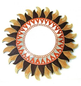Miroir rond forme Soleil ø40cm. Déco ethnique - Imagen 1 de 4