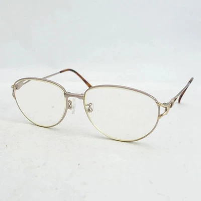 CELINE CL-8560 Vintage Eyeglass Frames Gold Half-Rim Macadam Logo 54□15 - Image 1 of 4