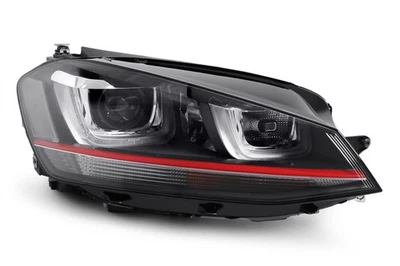 Farol direito bi-xenônio LED DRL para VW Golf MK7 GTI 13-16 AFS adaptável 46809 - Imagem 1 de 4