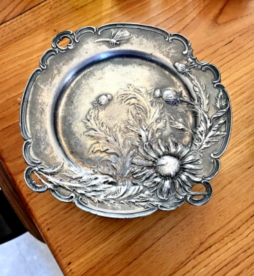 Coupe art nouveau métal argenté  WMF B. - Photo 1/4