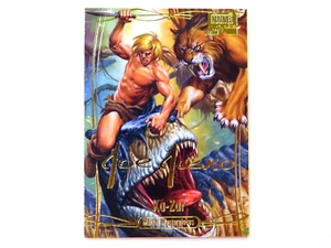 2016 Joe Jusko Marvel Masterpieces Ka-Zar Gold Foil Signature Card #15 Tier 1 - Picture 1 of 2