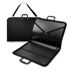 A2 ART WORK PICTURE PAINTING FOLDER BAG WATER PROOF PORTFOLIO DESIGN BLACK CASE - Picture 1 of 8