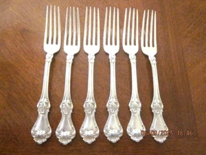 RWS MOUNT VERNON CORINTHIAN STERLING DINNER FORKS (6) - Picture 1 of 3
