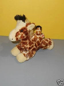 Cute 8" Aurora Flopsies Floppy Brown / Tan Giraffe Baby Soft Bean Plush Animal - Picture 1 of 2