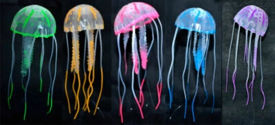 OMEERE 2x neu künstliche Quallen Aquariumdeko Aquarium Deko jellyfish Verzierung Fische