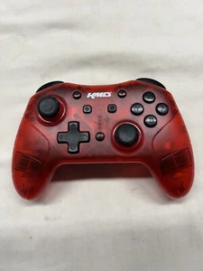 KMD Clear Red Switch Wireless Pro Controller for Nintendo Switch - Picture 1 of 12