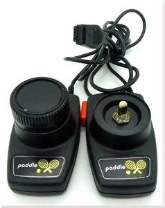 Untested Black Atari 2600 Paddle Turning Two Controllers Set - Picture 1 of 9