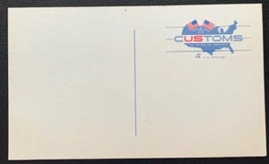 1964 UNITED STATES #UX50 CUSTOMS 4CENTS AIRMAIL POSTAL CARD UNUSED EX COND - Picture 1 of 2