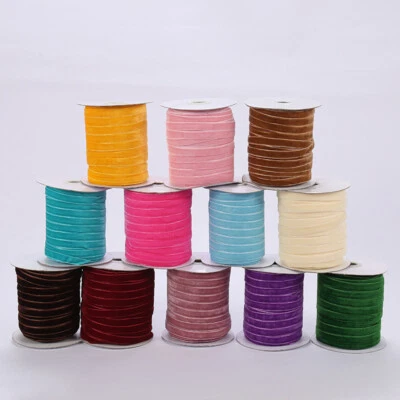Velvet Ribbon Wedding Party Present DIY Accessories Non-Stretch Ribbon Decor - Image 1 of 4