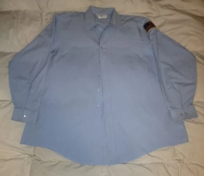 Camisas Uniforme Elbeco Manga Larga Azul (3XL Grande y Alto) Talla 19 Cuello Manga 36/37 Foto 1 de 4
