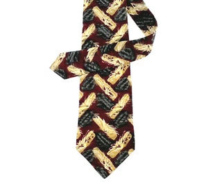 Corbata para hombre Robert Talbott Omaggio 2 abstracta piña fruta roja seda Italia - Imagen 1 de 5