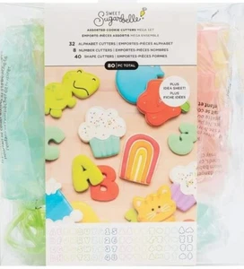 American Crafts Sweet Sugarbelle 80 Piece Assorted Cookie Cutter Alphabet Number - Picture 1 of 10