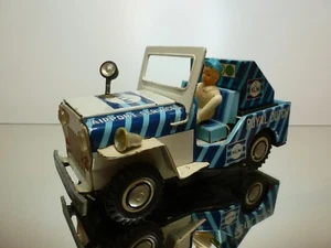 ICHIKO TIN TOY WILLY's JEEP - KLM AIRPORT SERVICES - L19.0cm RARE - GOOD - Picture 1 of 11