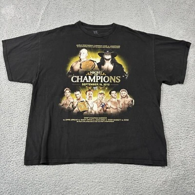 WWE Night Of Champions Authentic 2010 T-Shirt XXL Undertaker, Kane, John Cena - Image 1 of 4