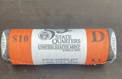 2001-D Kentucky State Quarter, $10 U.S. Mint Wrapped Roll - Image 1 of 3