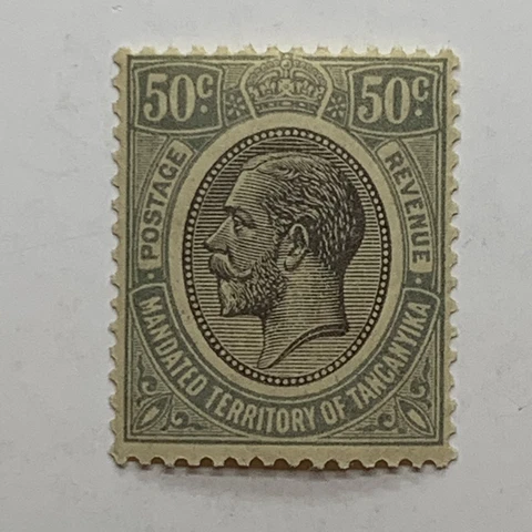 1927 TANGANYIKA 50C MH STAMP #37 KGV Cover