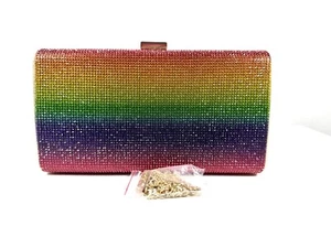 Neu mit Etikett Clutch Kristall Abend Glanz Tasche Kette - Bild 1 von 8