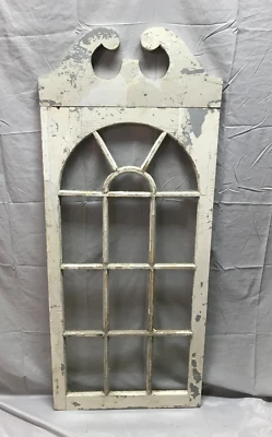VTG 13 Lite 24x48 Cabinet Cupboard Bookcase Arched Glass Top Door Old  773-23B - Image 1 of 4
