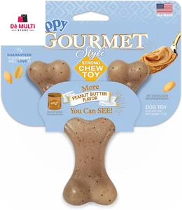 Nylabone giocattolo da masticare per cani stile gourmet osso dei desideri burro di arachidi grande/gigante (1 numero) - Foto 1 di 10