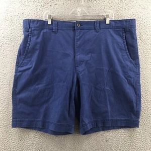 St Johns Bay Comfort Stretch Chino Shorts Mens 48 Big (actual 46x9.5) Blue Zip - Picture 1 of 14