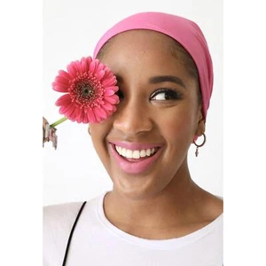 Cotton Square Scarf, Hot Pink, 28" Tichel Bandana Head Covering, Hair Kerchief - Picture 1 of 4