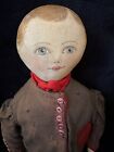 Antique Maggie Bessie Boy Moravian Cloth Doll 21 IN Old Salem NC Doll RARE Doll