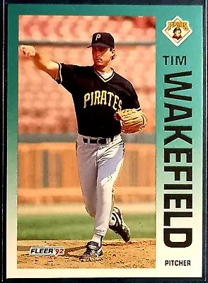 TIM WAKEFIELD 1992 FLEER UPDATE BASEBALL #U-117 ROOKIE RC PIRATES RED SOX - Image 1 of 2