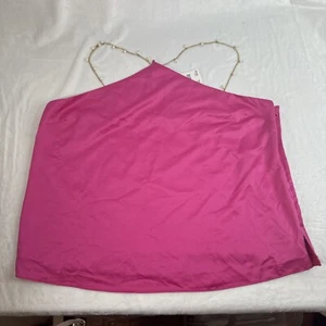 Versona Trägertop Silky Top Metall Ketten Träger Himbeere Farbe Xxl Neu Elegant - Bild 1 von 12