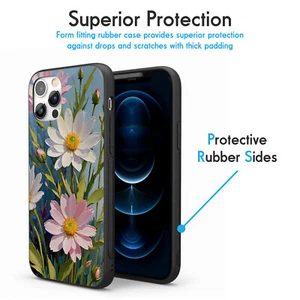 Fundas de teléfono para iPhone 16, 15, 14, 13, 12, promax, flor impresionista linda funda - Imagen 1 de 7