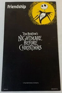 vintage Friendship advertising card ~ NIGHTMARE BEFORE CHRISTMAS ~ 5x8.5 - Picture 1 of 2