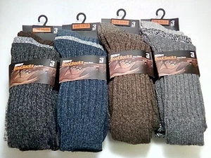 Schwere Ragg Wollstiefelsocken für Herren, groß (10-13), 3 Paar Pack - Bild 1 von 1