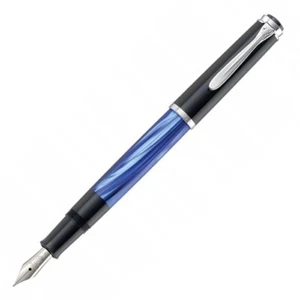 Pelikan Classic M205 BLUE Marbled Fountain Pen - EF Nib - Picture 1 of 5