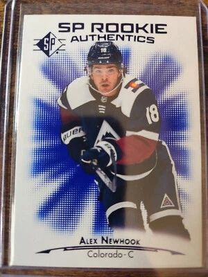 2021-22 Upper Deck SP Alex Newhook Rookie Authentics Blue RC #140 Avalanche - Image 1 of 2