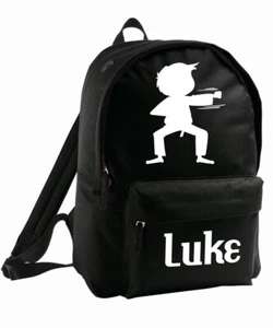 Bolso Mochila Personalizada para Niños Mochila Añadir Nombre Niños Niñas Karate Arte Marcial - Imagen 1 de 12