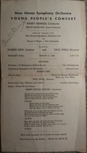 New Haven Symphony Orchestra Jugendkonzertprogramm 1949 - Bild 1 von 2