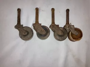 Early 20th Century Furniture Wheels/phonograph Wheels - Picture 1 of 4
