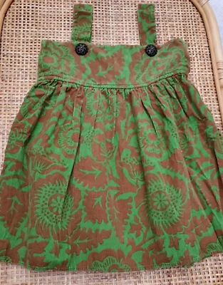 Persnickety Vintage Girl's Cord Jumper Dress Green Autumn Leaf Size 4 (16000) - Image 1 of 4
