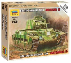 British Infantry Tank Matilda II 1:100 Plastic Model Kit 6171 ZVEZDA - Picture 1 of 1