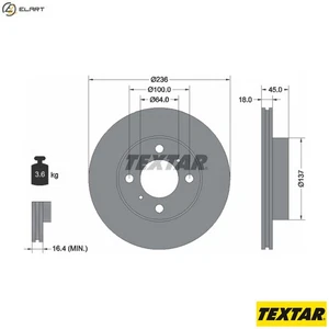 2x BRAKE DISC 92089400 FOR MITSUBISHI CARISMA MIRAGE/V/Hatchback LIBERO/Wagon - Picture 1 of 9