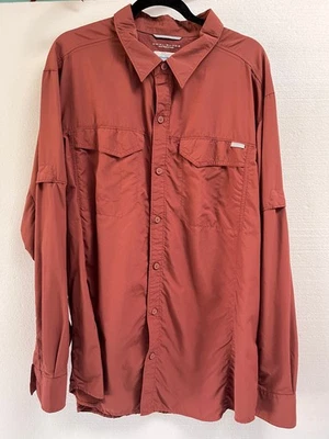 Columbia Omni Shade Fishing Hiking Shirt Mens XXL Red Long Sleeve Button Up - Image 1 of 4