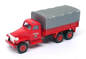 Solido 1/50 Scale Diecast 3121 - GMC Bache Fire Truck - Red/Grey - Picture 1 of 5