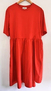COS Dress Size Large T-shirt Top Pockets Asymmetric Hem 100% Cotton - Picture 1 of 9