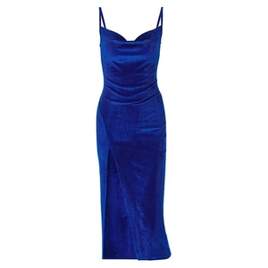 Damen Kleid Damen Regular Sexy Bodycon Leicht Strech Einfarbig V Ausschnitt - Picture 1 of 33