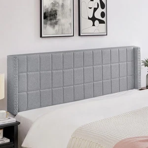 Headboard King Size, Linen Upholstered Headboards Only with Nailhead Trim Win... - Picture 1 of 7